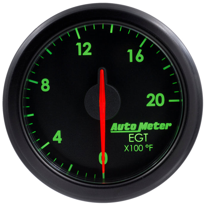AutoMeter 9145-T 2-1/16in. E.G.T; 0-2000`F; AIRDRIVE; BLACK - Truck Part Superstore
