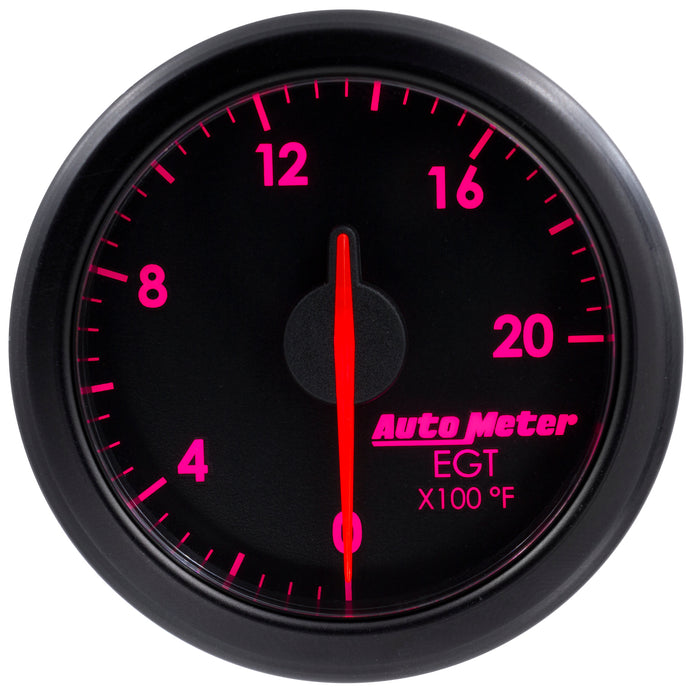 AutoMeter 9145-T 2-1/16in. E.G.T; 0-2000`F; AIRDRIVE; BLACK - Truck Part Superstore