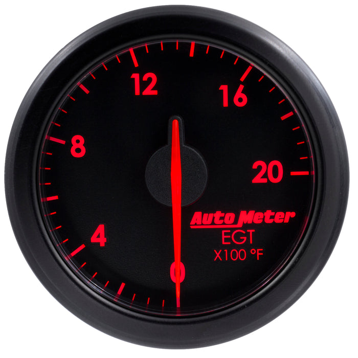 AutoMeter 9145-T 2-1/16in. E.G.T; 0-2000`F; AIRDRIVE; BLACK - Truck Part Superstore