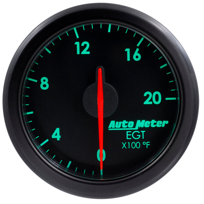 AutoMeter 9145-T 2-1/16in. E.G.T; 0-2000`F; AIRDRIVE; BLACK - Truck Part Superstore