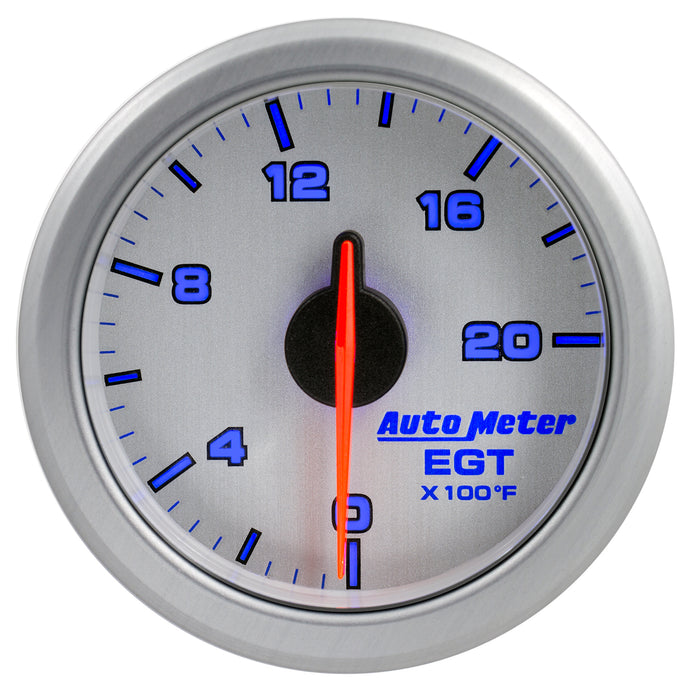 AutoMeter 9145-UL 2-1/16in. E.G.T; 0-2000`F; AIRDRIVE; SILVER - Truck Part Superstore