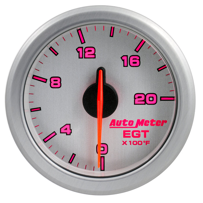 AutoMeter 9145-UL 2-1/16in. E.G.T; 0-2000`F; AIRDRIVE; SILVER - Truck Part Superstore