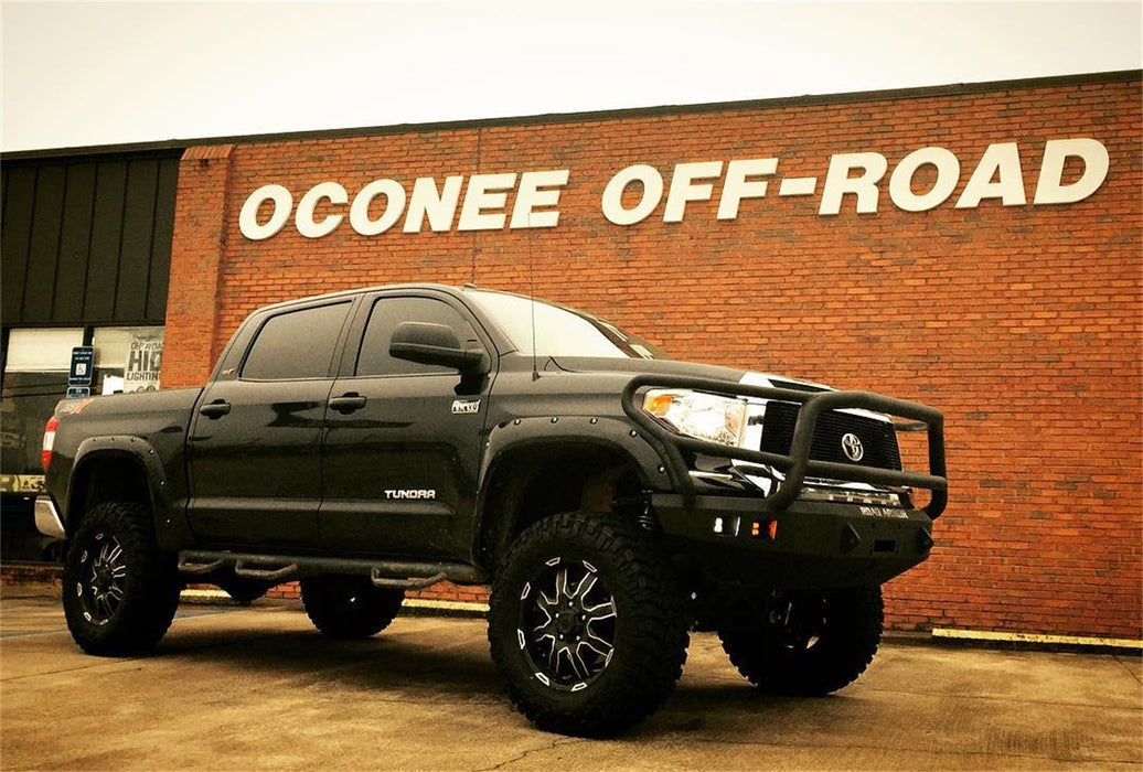 Road Armor 914R5B Stealth Winch Front Bumper; Lonestar Guard; Satin Black; Square Fog Light Holes; - Truck Part Superstore