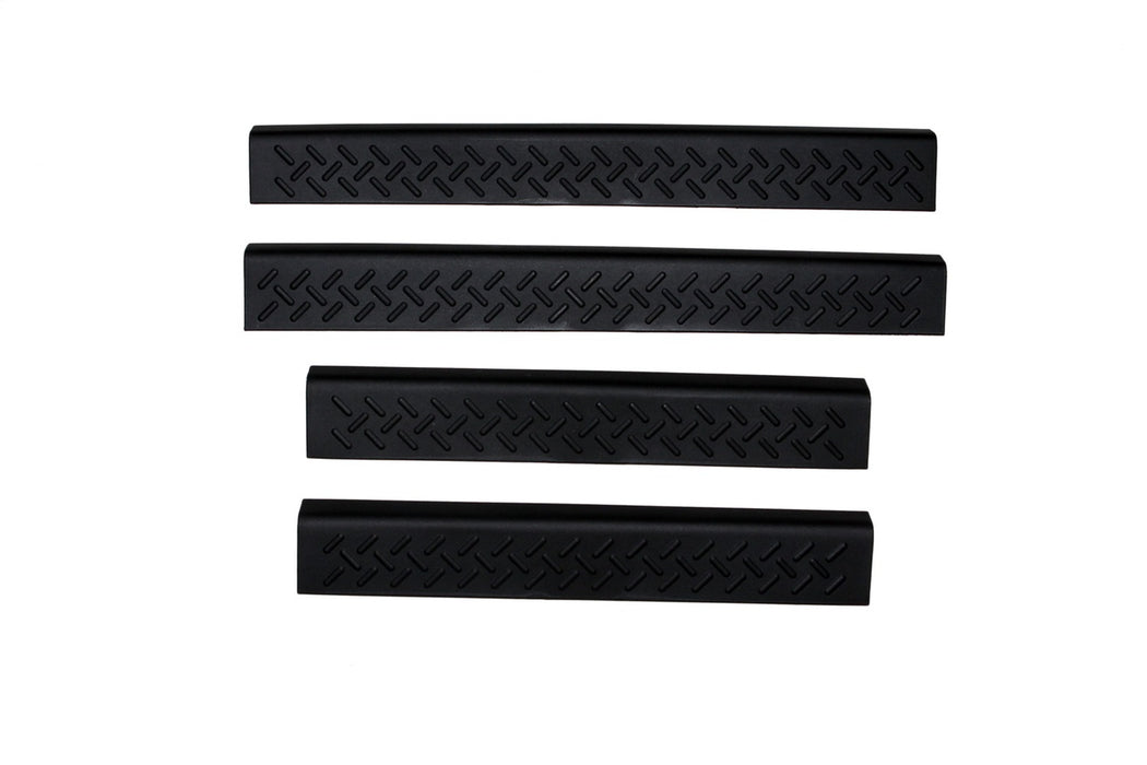 Auto Ventshade (AVS) 91511 Stepshield® Door Sill Protector Set; 4 pc.; Custom; Front And Rear; Black; - Truck Part Superstore