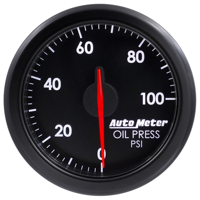 AutoMeter 9152-T 2-1/16in. OIL PRESS; 0-100 PSI; AIRDRIVE; BLACK - Truck Part Superstore