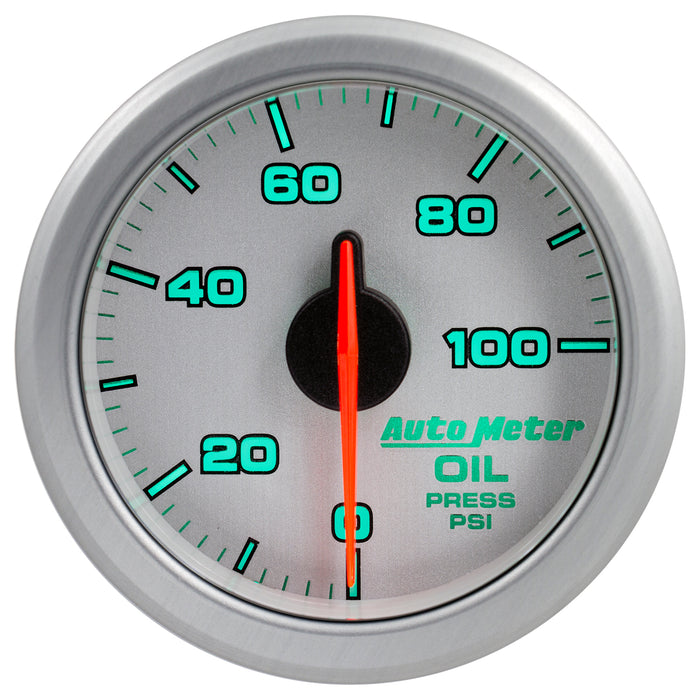 AutoMeter 9152-UL 2-1/16in. OIL PRESS; 0-100 PSI; AIRDRIVE; SILVER - Truck Part Superstore