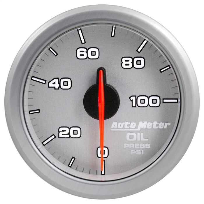 AutoMeter 9152-UL 2-1/16in. OIL PRESS; 0-100 PSI; AIRDRIVE; SILVER - Truck Part Superstore