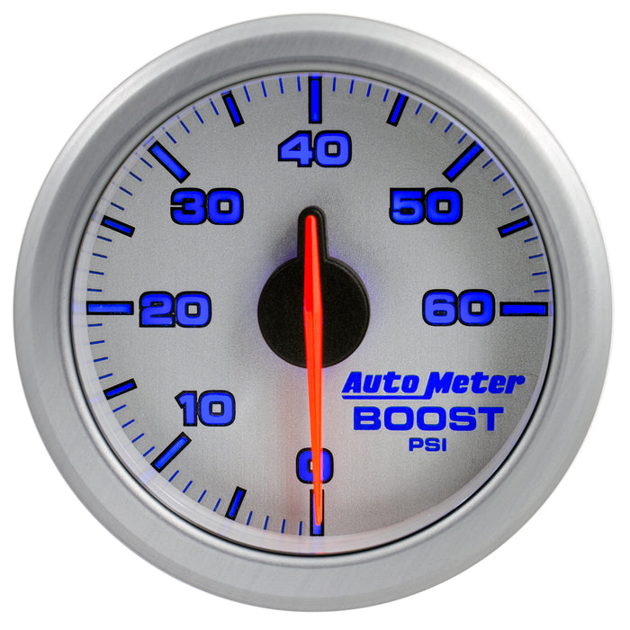 AutoMeter 9160-UL 2-1/16in. BOOST; 0-60 PSI; AIRDRIVE; SILVER - Truck Part Superstore