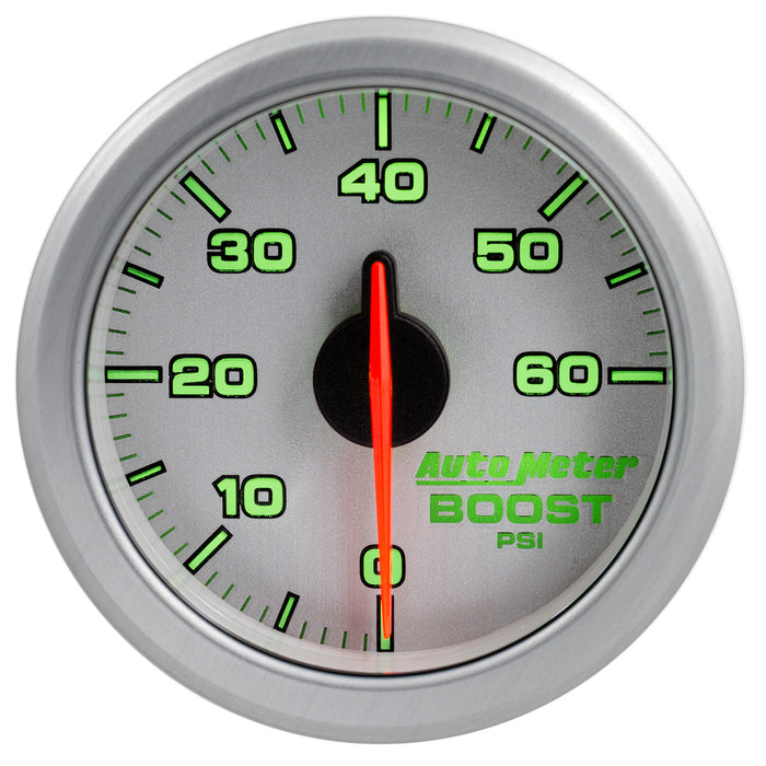 AutoMeter 9160-UL 2-1/16in. BOOST; 0-60 PSI; AIRDRIVE; SILVER - Truck Part Superstore