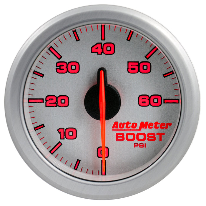 AutoMeter 9160-UL 2-1/16in. BOOST; 0-60 PSI; AIRDRIVE; SILVER - Truck Part Superstore