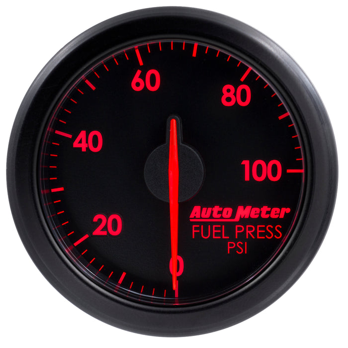 AutoMeter 9171-T 2-1/16in. FUEL PRESS; 0-100 PSI; AIRDRIVE; BLACK - Truck Part Superstore