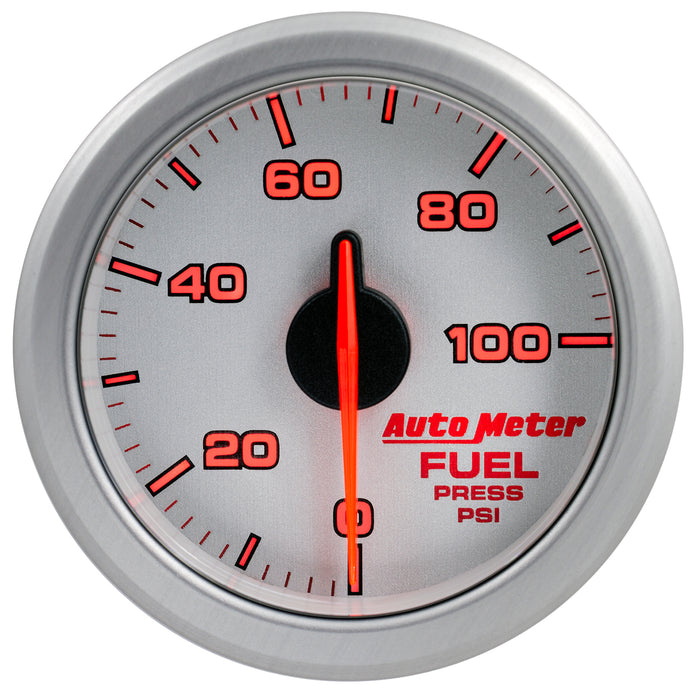 AutoMeter 9171-UL 2-1/16in. FUEL PRESS; 0-100 PSI; AIRDRIVE; SILVER - Truck Part Superstore
