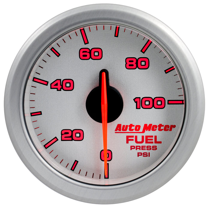 AutoMeter 9171-UL 2-1/16in. FUEL PRESS; 0-100 PSI; AIRDRIVE; SILVER - Truck Part Superstore