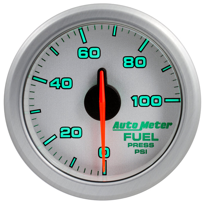 AutoMeter 9171-UL 2-1/16in. FUEL PRESS; 0-100 PSI; AIRDRIVE; SILVER - Truck Part Superstore