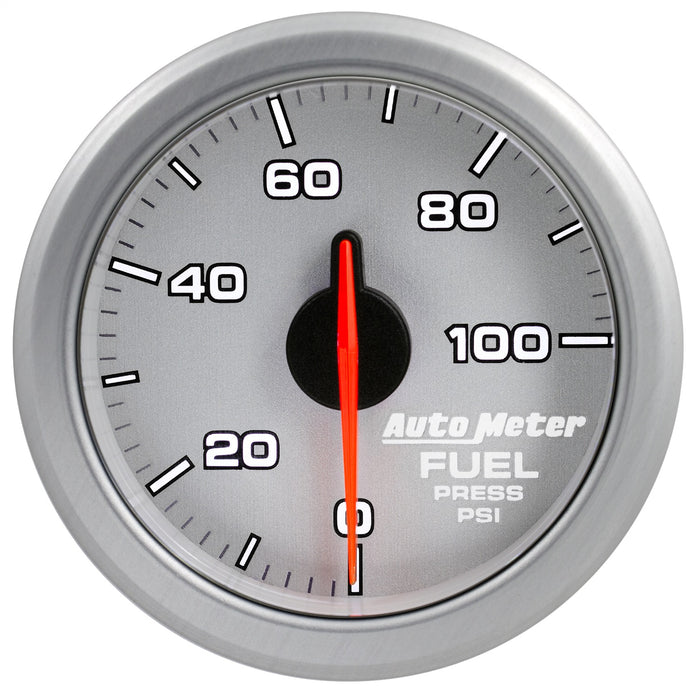 AutoMeter 9171-UL 2-1/16in. FUEL PRESS; 0-100 PSI; AIRDRIVE; SILVER - Truck Part Superstore