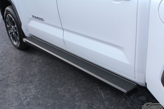 Romik 91728419 2022-Present Toyota Tundra Crew Max ROB-T (DRP) Running Board Black Romik - Truck Part Superstore
