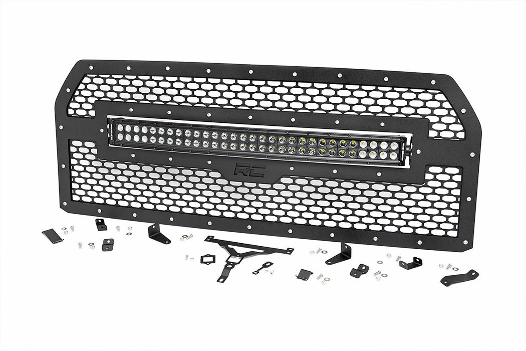 Rough Country 70193 Ford Mesh Grille w/30 Inch Dual Row Black Series LED 15-17 F-150 Rough Country - Truck Part Superstore