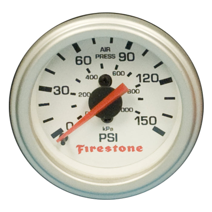 Firestone Ride-Rite 9181 Pressure Gauge; Single; White; Replacement For PN[2225/2229/2196]; - Truck Part Superstore