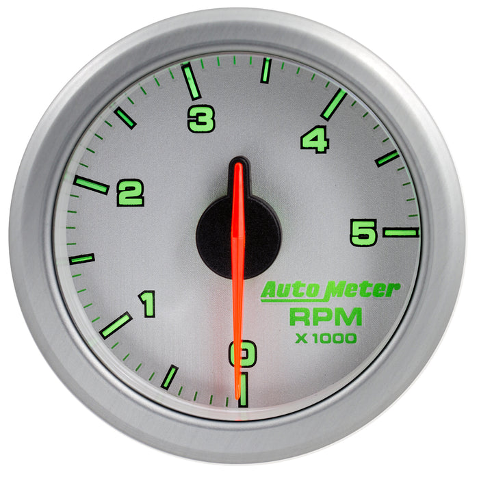 AutoMeter 9198-UL 2-1/16in. TACH; 0-5;000 RPM; AIRDRIVE; SILVER - Truck Part Superstore