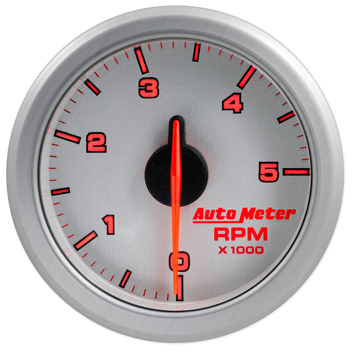 AutoMeter 9198-UL 2-1/16in. TACH; 0-5;000 RPM; AIRDRIVE; SILVER - Truck Part Superstore