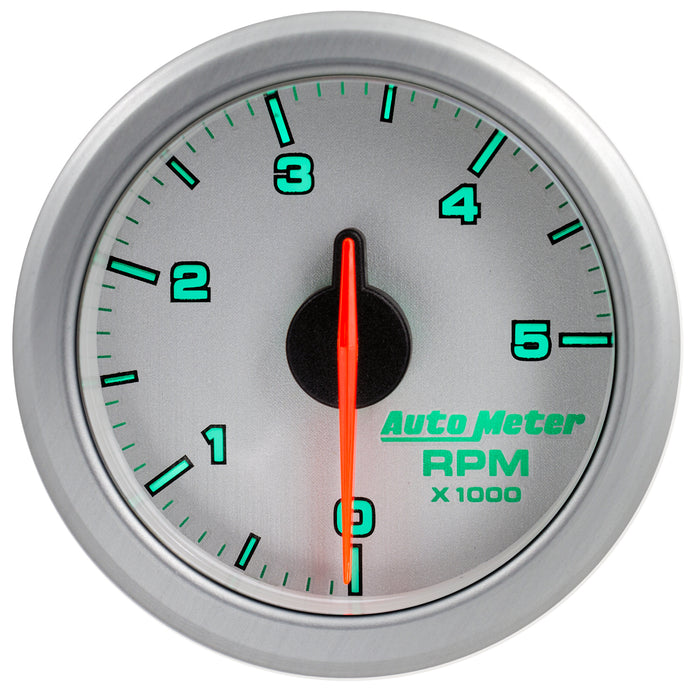 AutoMeter 9198-UL 2-1/16in. TACH; 0-5;000 RPM; AIRDRIVE; SILVER - Truck Part Superstore