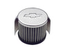 Proform 141-621 Engine Valve Cover Breather; 3 In Dia; Chevy Logo; Push-In Style w/Hood; Chrome - Truck Part Superstore
