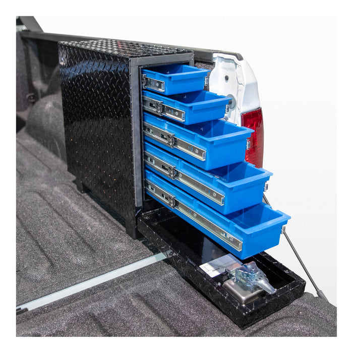 UWS EC20052 Gloss Black Aluminum 22in. Drawer Truck Tool Box (Heavy Packaging) - Truck Part Superstore