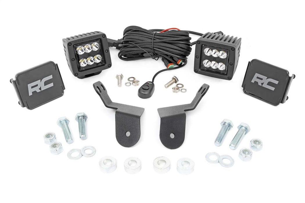 Rough Country 92009 Honda Dual LED Cube Kit 2.0 Inch Black Series 16-20 Pioneer Rough Country - Truck Part Superstore