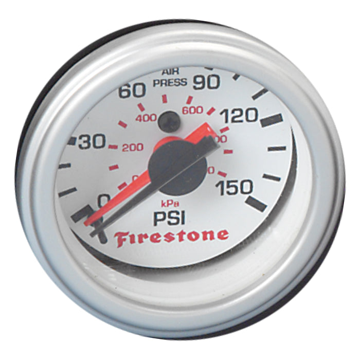 Firestone Ride-Rite 9201 Pressure Gauge; Dual; White; Replacement For PN[2241/2260]; - Truck Part Superstore