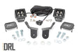 Rough Country 92021 Honda Dual LED Cube Kit 2.0 Inch Black Series w/ Amber DRL 16-20 Pioneer Rough Country - Truck Part Superstore