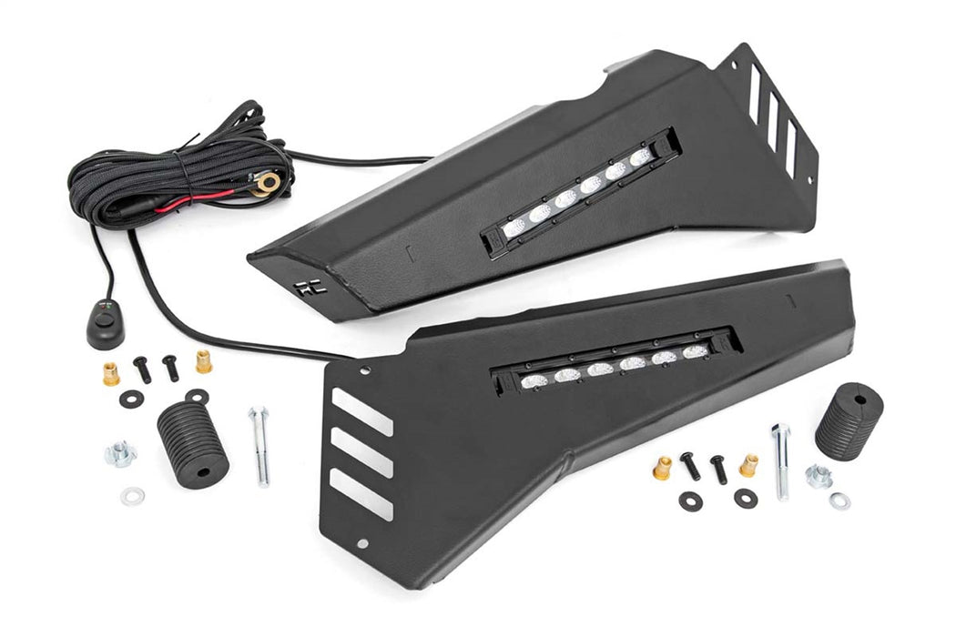 Rough Country 92025 Honda Front Bumper Panels w/ 6.0 Inch LED Light Bars 16-20 Pioneer 1000 w/ Factory Stinger Rough Country - Truck Part Superstore