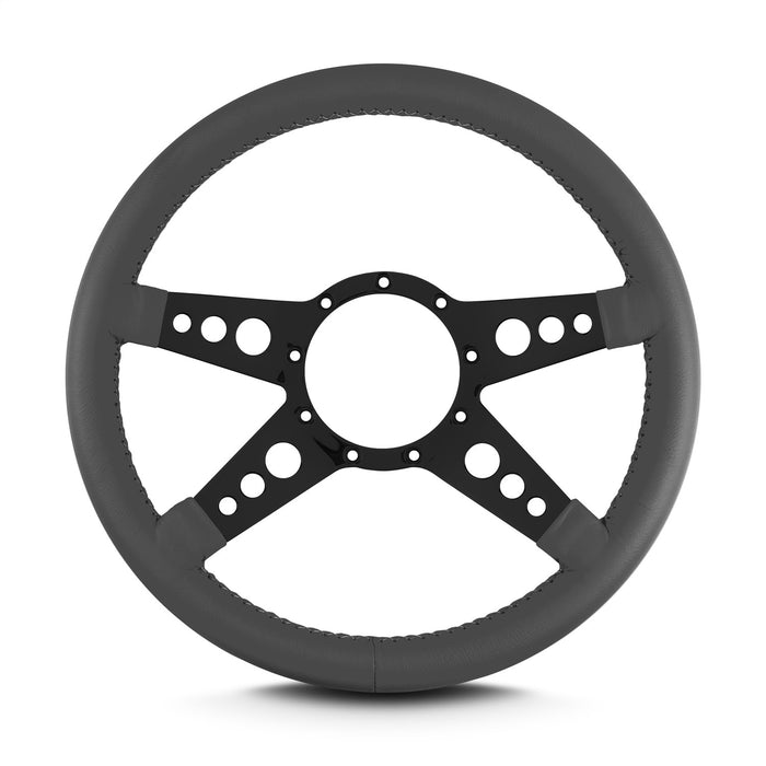 Lokar 92106 Lecarra Mark 9 GT Steering Wheel; Dark Grey; Black Spokes; 14 in. Standard Grip; - Truck Part Superstore