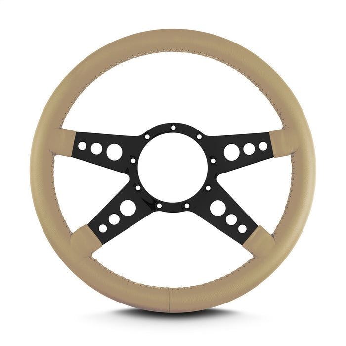 Lokar 92109 Lecarra Mark 9 GT Steering Wheel; Tan; Black Spokes; 14 in. Standard Grip; - Truck Part Superstore