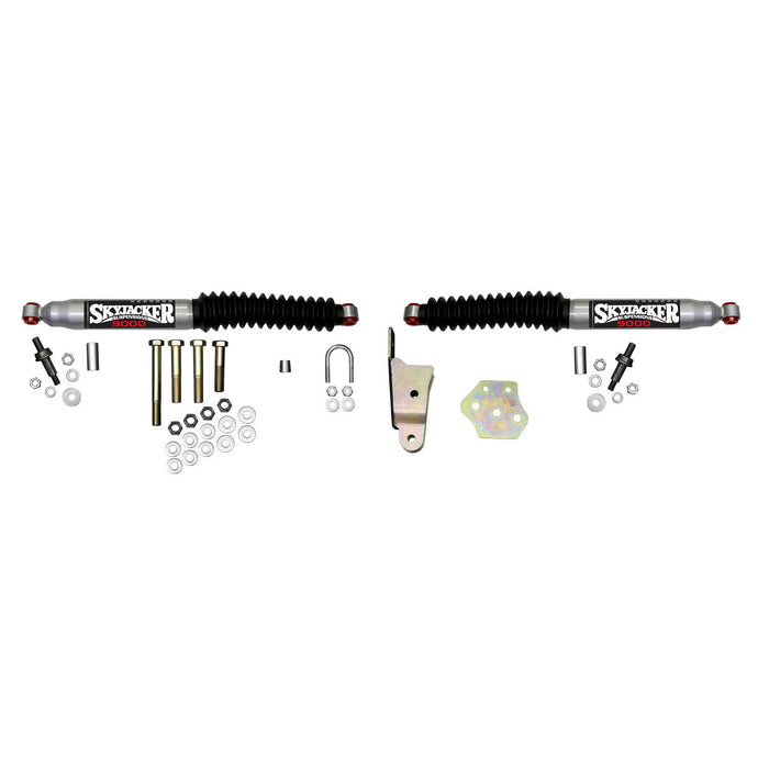 Skyjacker 9217 Steering Stabilizer Dual Kit Silver w/Black Boots 94-97 Dodge Ram 1500/2500/3500 Skyjacker - Truck Part Superstore