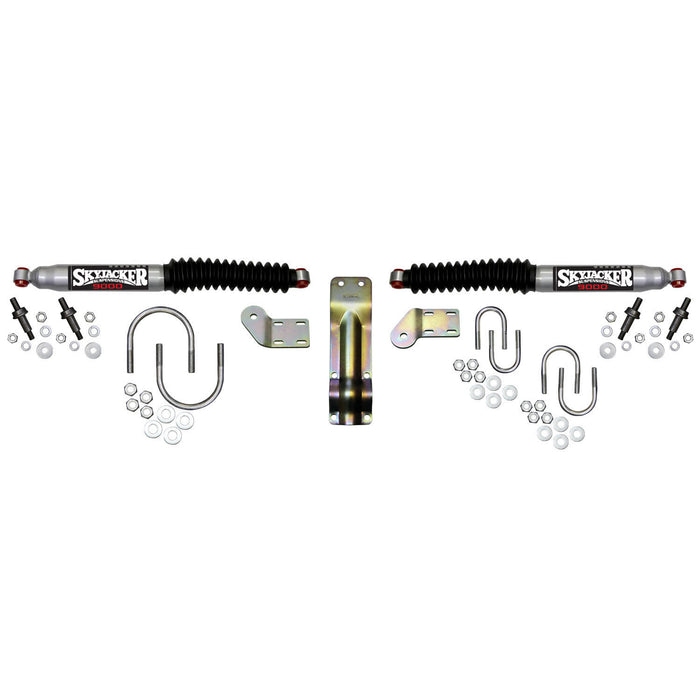 Skyjacker 9218 Steering Stabilizer Dual Kit Silver w/Black Boots 98-01 Dodge Ram 1500 98-02 Dodge Ram 2500 98-02 Dodge Ram 3500 Skyjacker - Truck Part Superstore