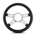 Lokar 92201 Lecarra Mark 9 GT Steering Wheel; Black; Polished Spokes; 14 in. Standard Grip; - Truck Part Superstore