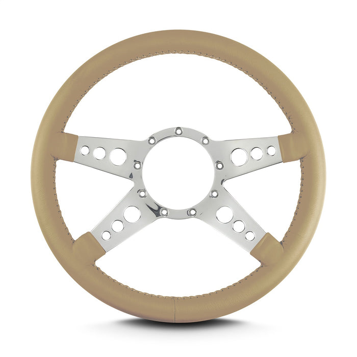 Lokar 92209 Lecarra Mark 9 GT Steering Wheel; Tan; Polished Spokes; 14 in. Standard Grip; - Truck Part Superstore