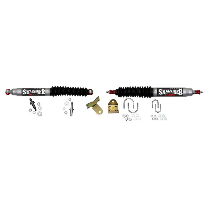Skyjacker 9255 Steering Stabilizer Dual Kit Silver w/Black Boots 77-86 Chevrolet K30 77-78 GMC K35 79-86 GMC K3500 87 Chevrolet V30 87 GMC V3500 Skyjacker - Truck Part Superstore