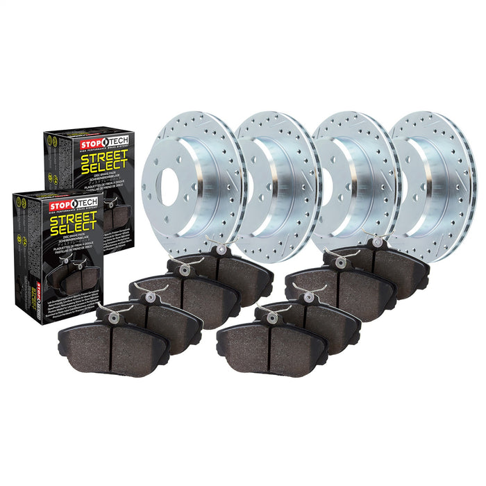 StopTech 925.40076 StopTech Select Sport Axle Pack Drilled/Slotted Front/Rear Brake Kit - Truck Part Superstore