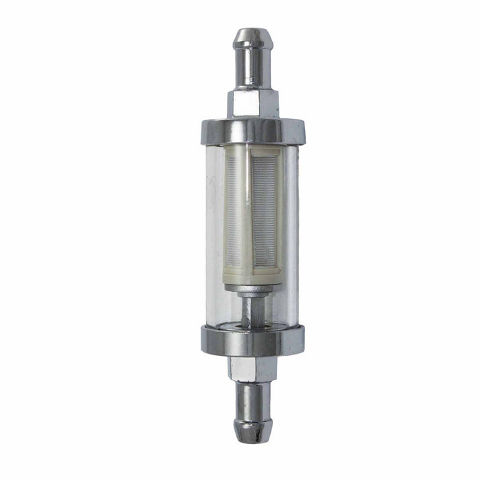 SpeedFx 9271 OE Replacement In-Line Gas 5/16 In Inlet/ Outlet Paper Element Clear With Chrome - Truck Part Superstore