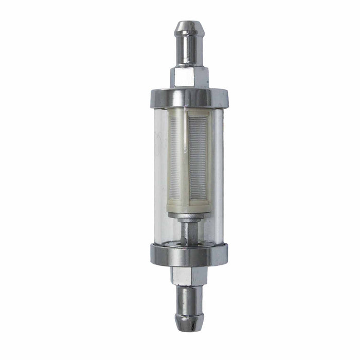 SpeedFx 9272 OE Replacement In-Line Gas 3/8 In Inlet/ Outlet Paper Element Clear With Chrome - Truck Part Superstore