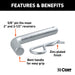 CURT 21580 5/8in. Hitch Pin (2in. or 2-1/2in. Receiver; Zinc) - Truck Part Superstore
