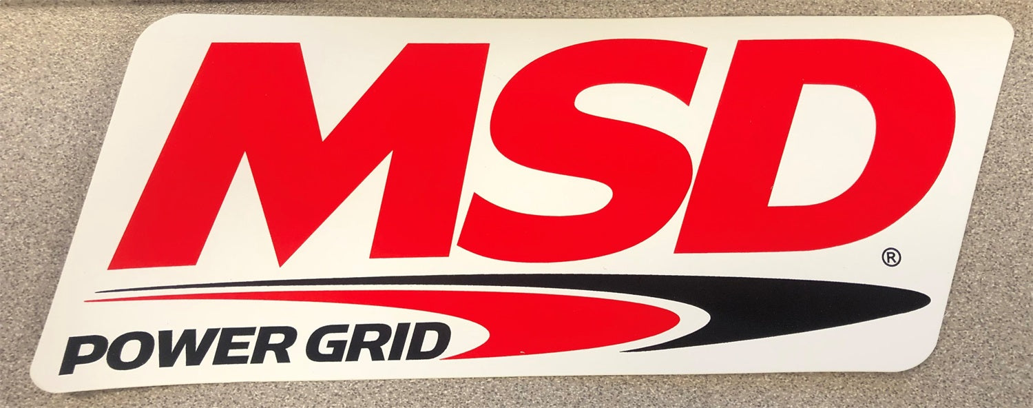 MSD 9290 Advertising Decal; MSD Power Grid System; 4 in. x 9 in.; - Truck Part Superstore