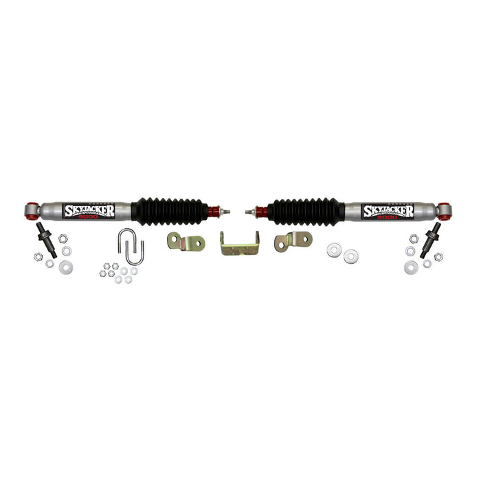 Skyjacker 9298 Steering Stabilizer Dual Kit For Use w/3/4 Ton Vehicles Silver w/Black Boots Skyjacker - Truck Part Superstore