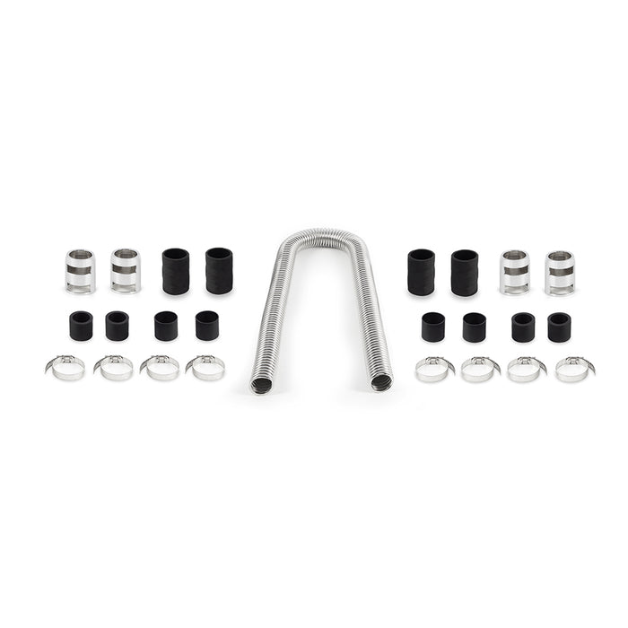 Mishimoto MMAH-U48C Universal Flexible Stainless Steel Radiator Hose Kit, 48", Chrome - Truck Part Superstore