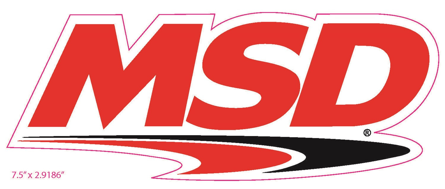 MSD 9299 Advertising Decal; MSD Logo Decal; 7.5 in. x 3.5 in.; - Truck Part Superstore