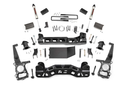 Rough Country 57470 4 Inch Suspension Lift Kit Strut Spacers V2 Monotube Shocks 11-14 F-150 4WD Rough Country - Truck Part Superstore