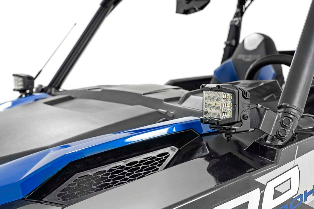 Rough Country 93022 Polaris Dual LED Cube Kit Black Series 16-20 General Rough Country - Truck Part Superstore