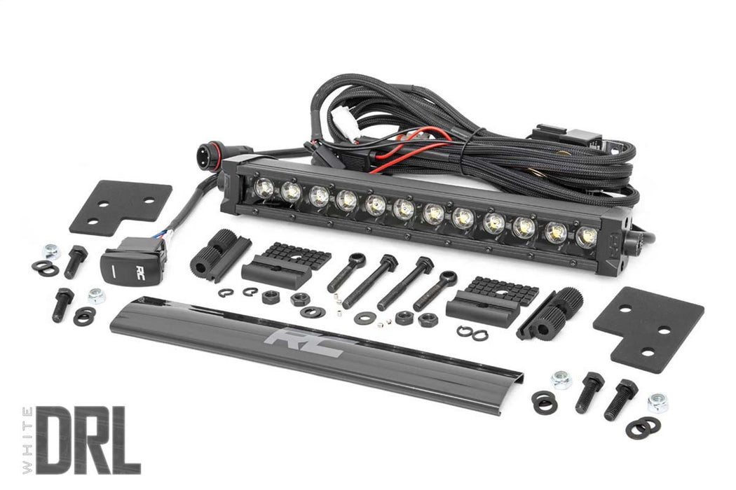 Rough Country 93027 Polaris 12-Inch LED Bumper Kit Black Series w. White DRL 19-20 Ranger Rough Country - Truck Part Superstore