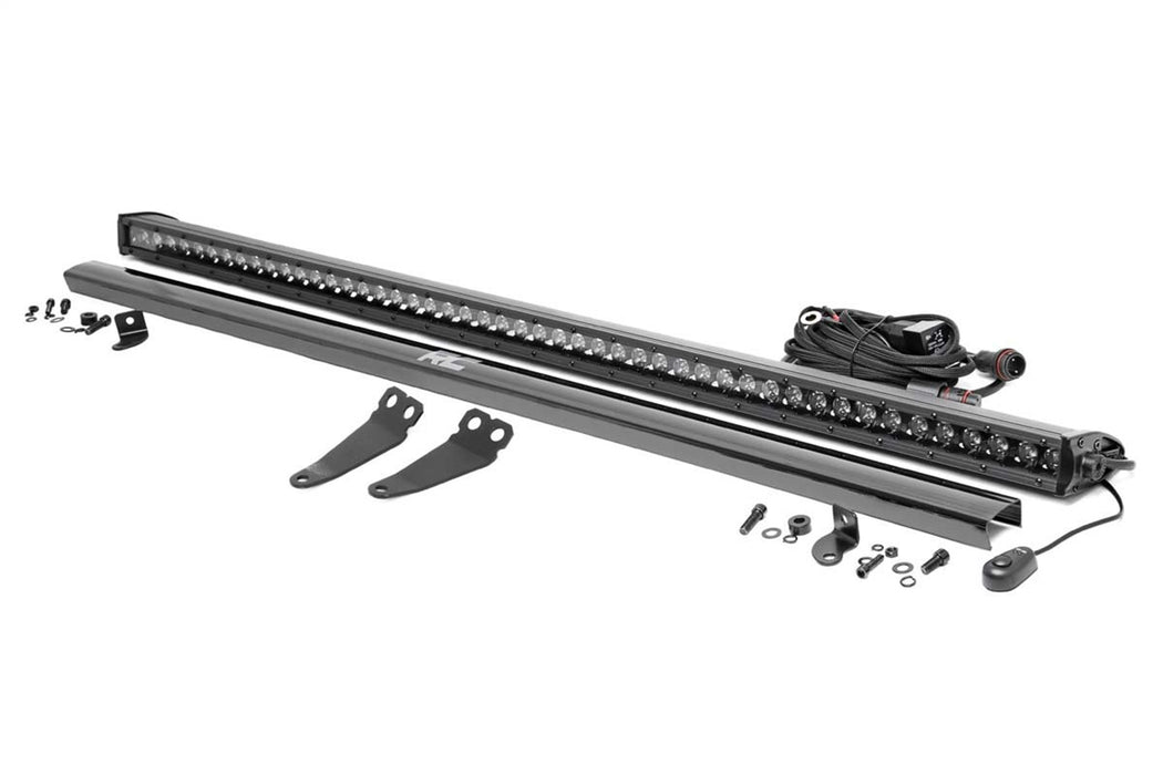 Rough Country 93034 Polaris 50-Inch Single-Row Lower Windshield LED Kit Black Series 19-20 General Rough Country - Truck Part Superstore